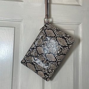 Snake skin clutch